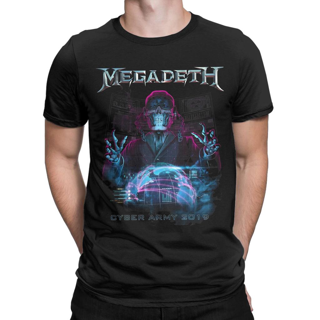 M-Megadeth Vintage Metal Novelty 100% Cotton T-Shirt Tops Tees For Men