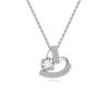 925 Sterling Silber Moissanit Herz Anhänger Halskette für Damen