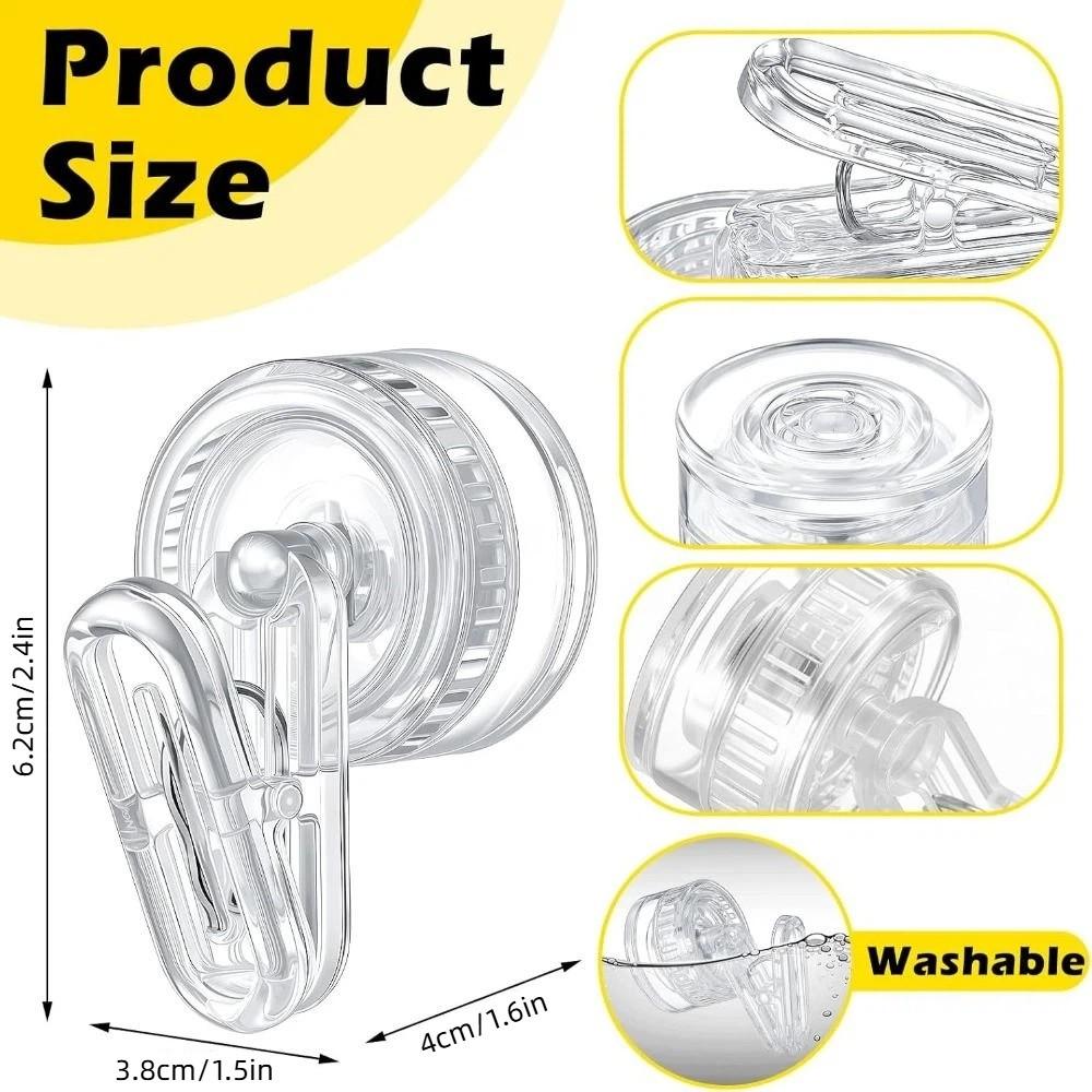 Rotating Suction Cup Hook Waterproof Utility Hook Organizer Wall Clip Counter Decor