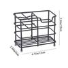 Stable Stainless Steel Toothbrush Holder Black/Silver Bathroom Countertop Storage Rack  Countertops
