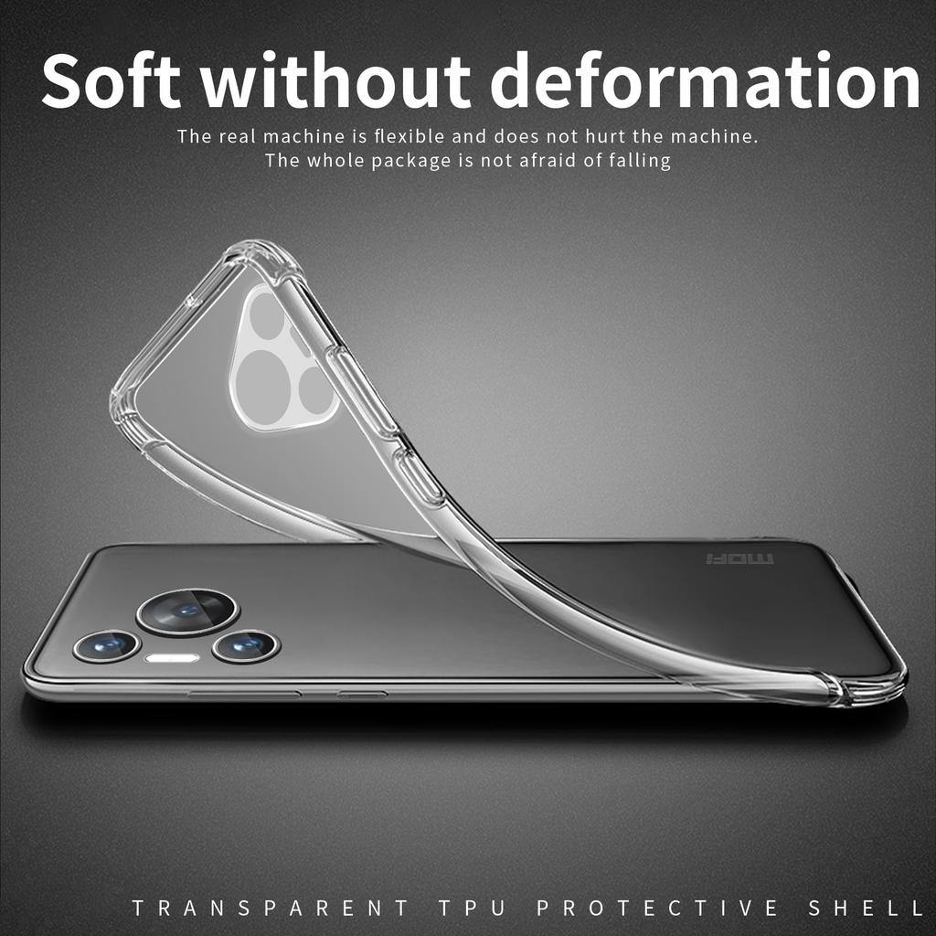 MOFI For Huawei Pura 70 Pro/70 Pro+ Case Precise Cutout Anti-scratch Clear TPU Phone Cover