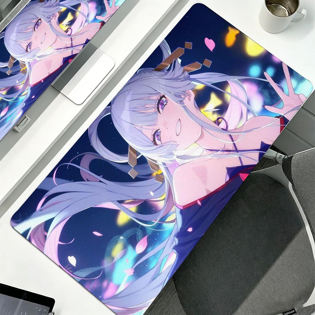 Anime Cosmic Princess Kaguya Mouse Pad Large Computer Mousepad Office Pc Gamer Nonslip Rubber Keyboard Deskmat