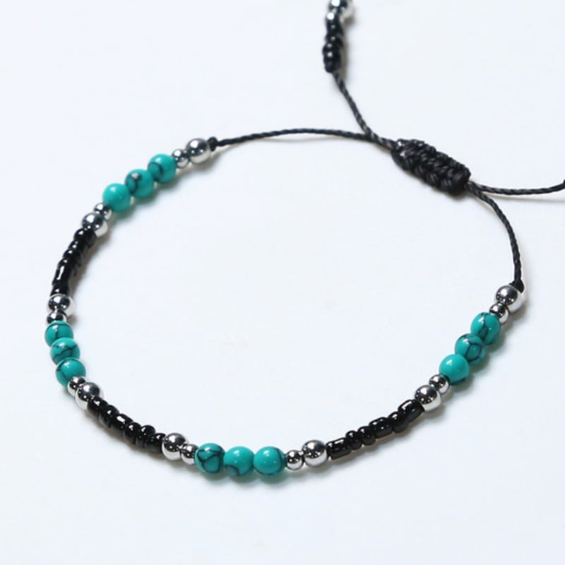 KND black & green turquoise beads bracelet