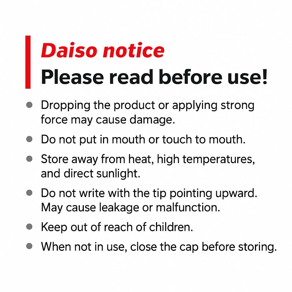 Daiso Kancelářské kuličkové pera s nízkou viskozitou a průhledným víčkem (12-balení)