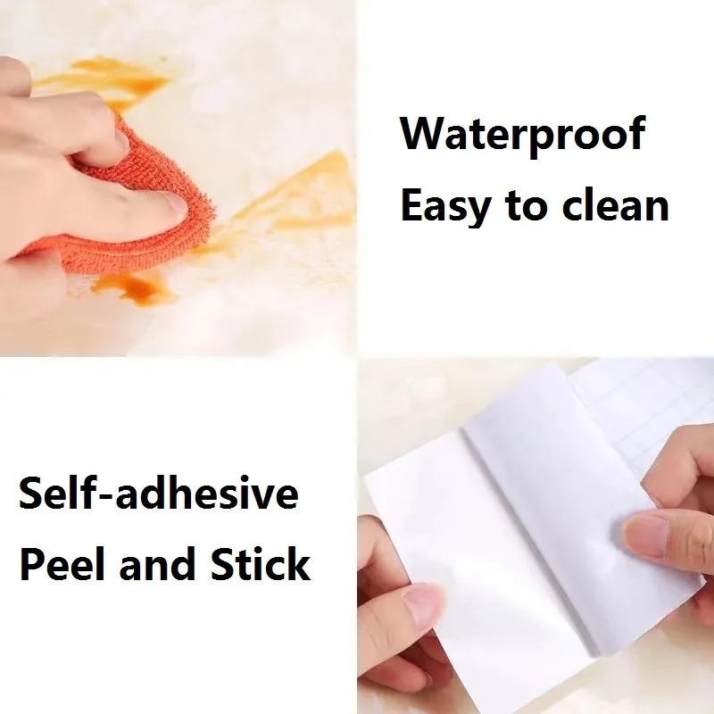 1pc 5m/196.85in Wood Grain Border Sticker Self-adhesive DIY Wallpaper Sill Door Frame Floor Wall Decoration Marble Baseboard