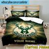 3pcs Custom Name Bucks Team Logo Bedding Set Includes 1 Duvet Cover & 2 Pillowcases for All Seasons Dormitory Home Decor Christmas Gifts