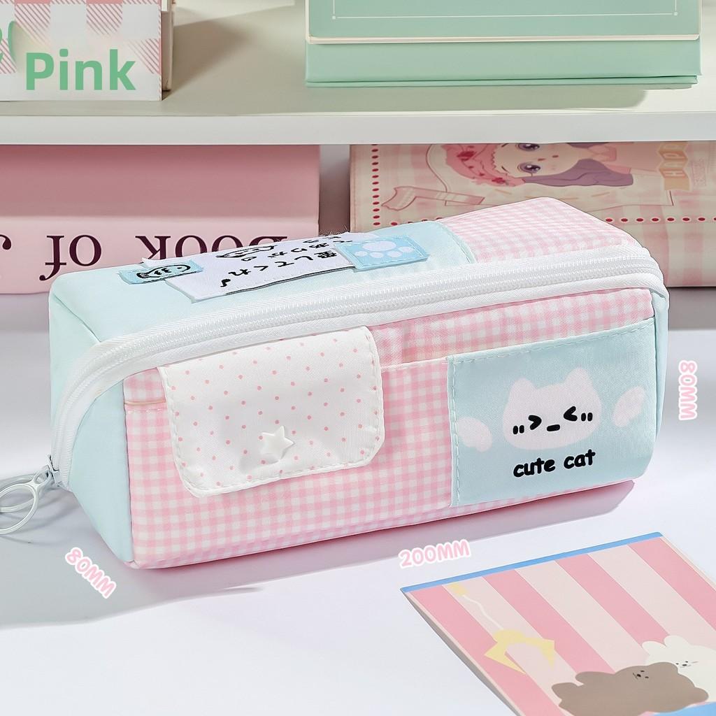 Cat Prism Dot Pencil Case With Large Capacity For Students And Kids