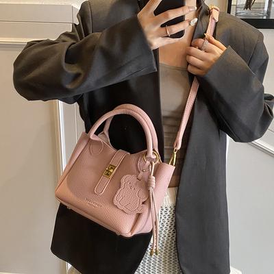 Fashion Pebbled Pattern Hand-held Small Tote Bag Women's 2025 New High-end Simple Commuter Shoulder Crossbody Bag