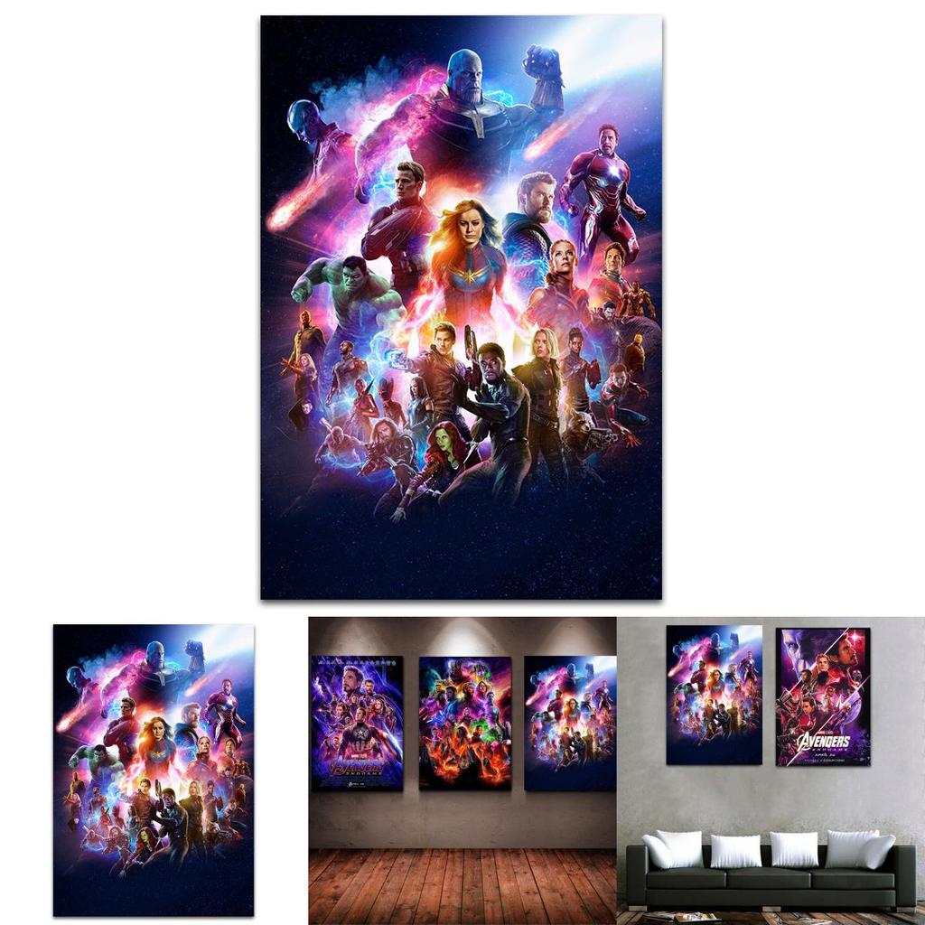 Nadčasový plakát Avengers Endgame Infinity War 24x36 hedvábná látka