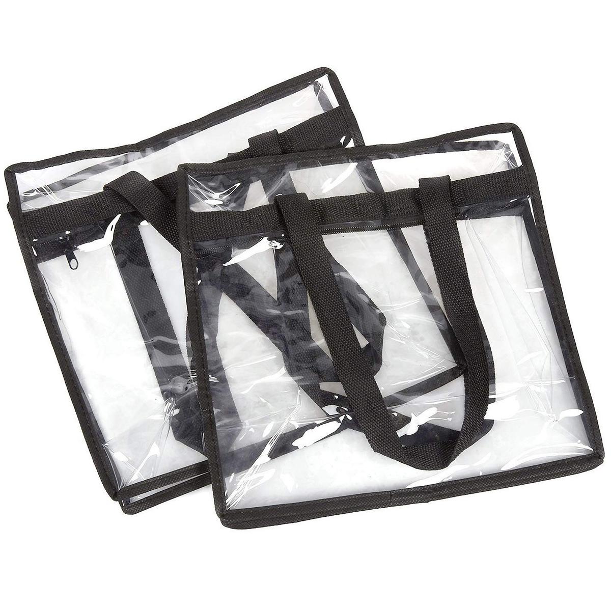 

2PCS Clear Tote Bags Women s Bags Cosmetic Bag Clear Lunch Bag Multipurpose Transparent Totes for Concerts Sporting Events Music