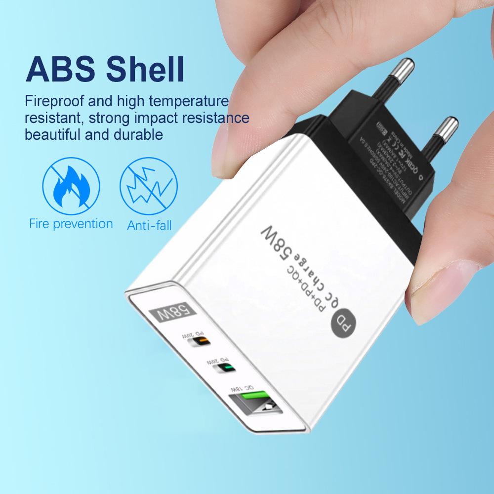PD33W QC3.0 GaN Multi-Port Fast Charger European Standard 9V 12V