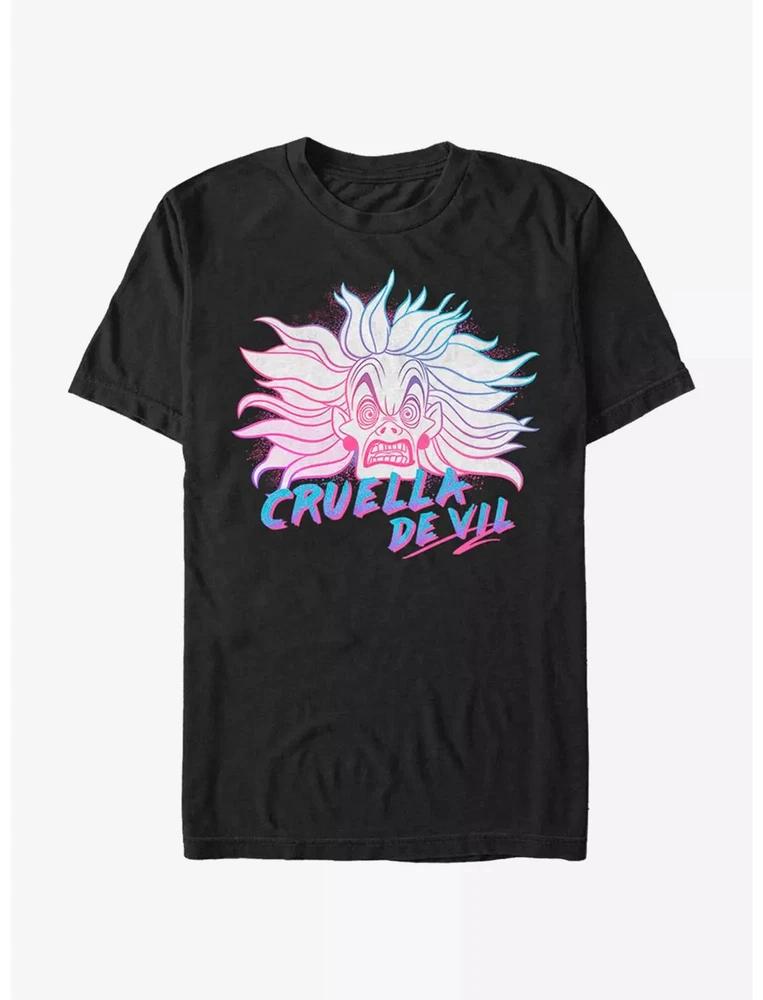 Villains Crazy Cruella Black TShirt S