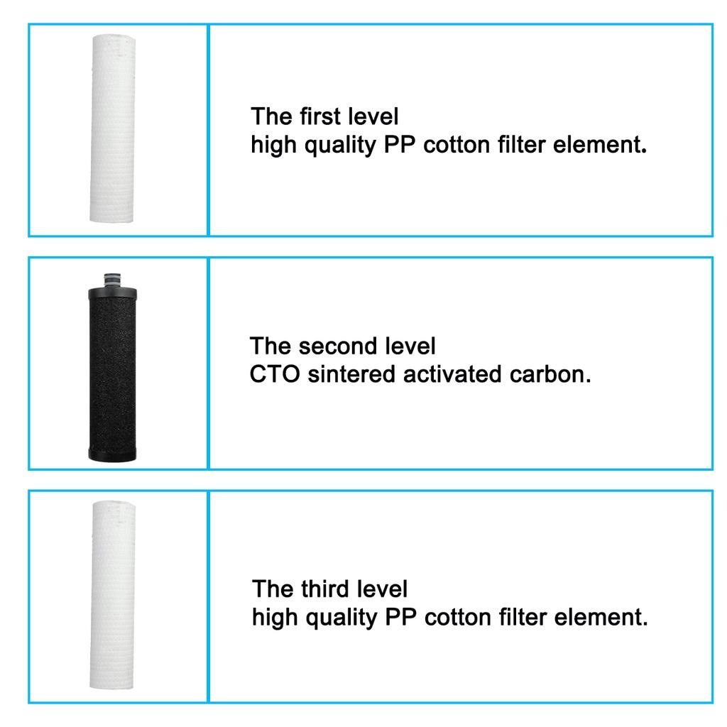 6 Stage 3+3 Home Kitchen Purifier Water Filters With Faucet Tap Household Filtration Set Ultrafiltration Drinking Water Filter System  36 x31x70cm