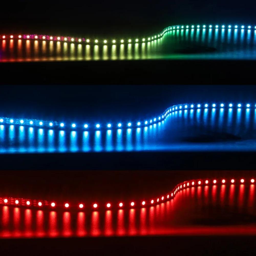 5V WS2812B RGB Colored Light 5050 RGBIC 5V Smart Waterproof LED Strip Individually Addressable IC 30/60/144Pixels/Leds/m Light