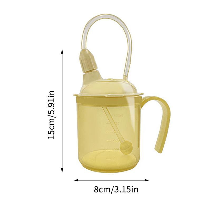 Schnabeltasse für Erwachsene, Griff aus Kunststoff, Trinkbecher, für Behinderte, ältere Menschen, auslaufsicher, Dysphagie-Tasse, Parkinsons Aids Living