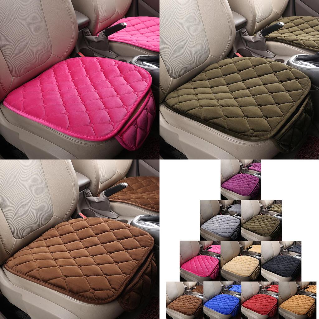 Plush Winter 1pc Anti Slip Auto Car Seat Cover Pad Lattice Pattern Cushion Chair