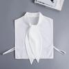Ruffle Fake Collar Detachable Shirt Lapel Blouse Top Vintage Lady Lace False Collar  For Women Tie