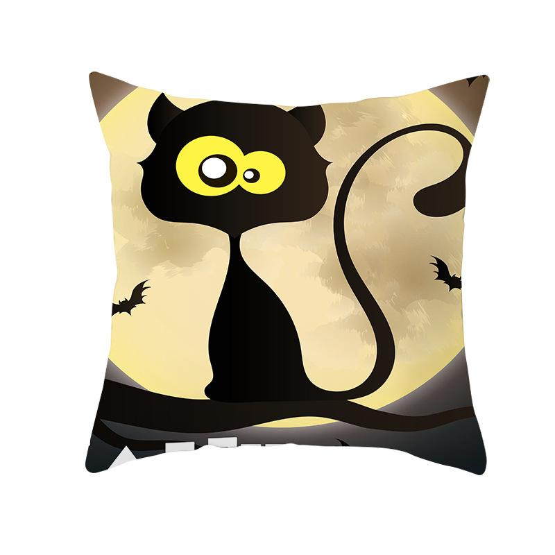 Funny Pumpkin Head Halloween Pillow Cover Home Furnishing Printed Living Room Sofa Cushion Cover Cushion Cover