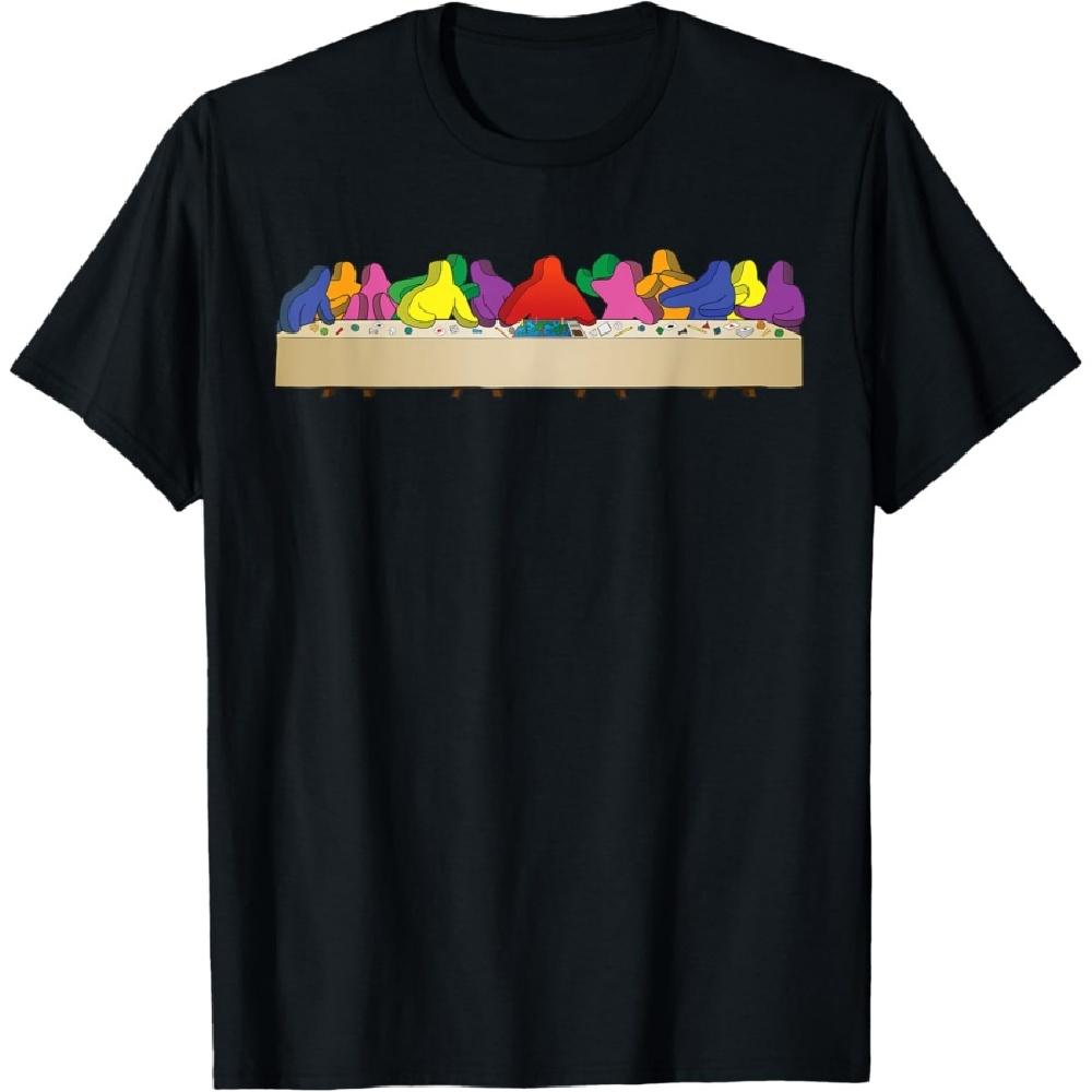

Da Vinci s Painting with Board Game Meeples T-Shirt XXXXXL чорний