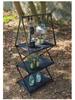 Portable Aluminum Multi-Layer Folding Storage and Drying Rack for Camping