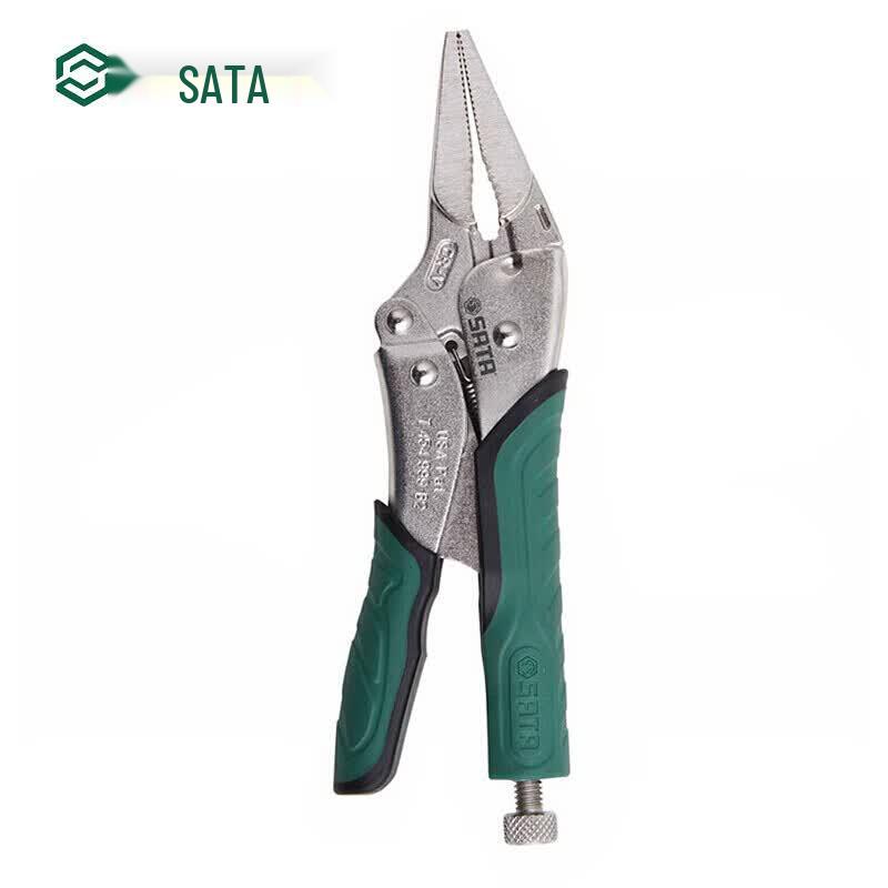 SATA 6-inch Quick Release Needle Nose Locking Pliers with Cutter