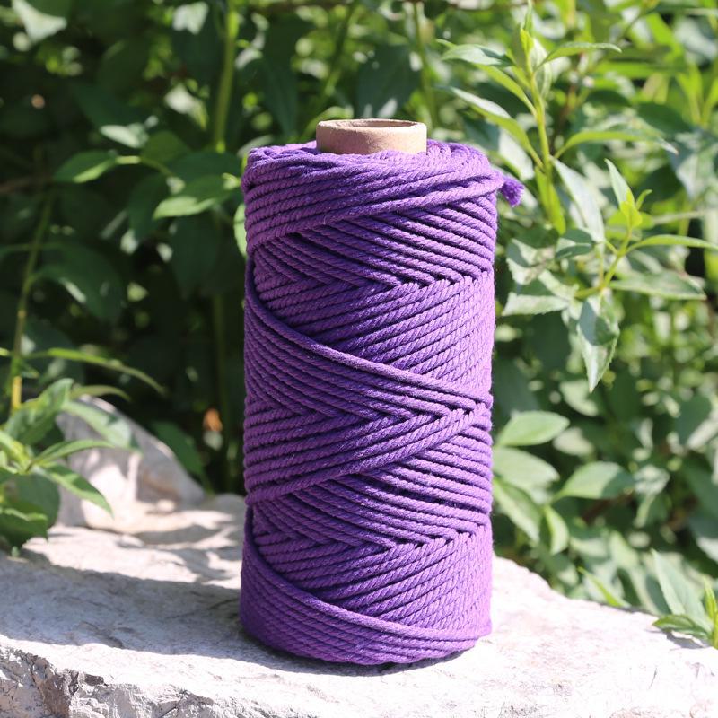 2 mm farbiges Baumwollfadenseil für selbstgemachte dekorative geflochtene Wandteppiche