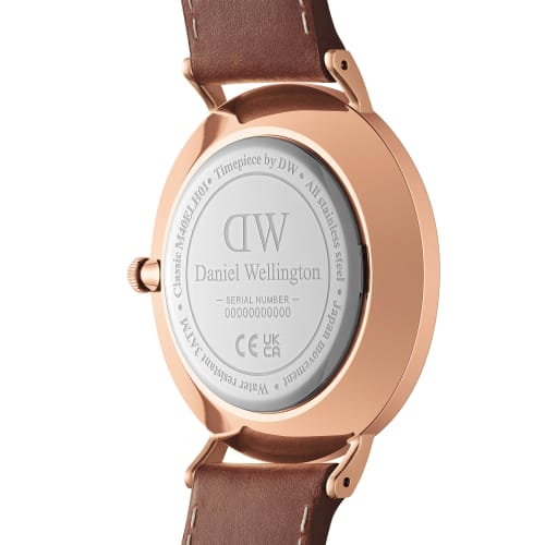 Daniel Wellington DW Men's Classic Multi-Eye Watch, 40 St Mawes RG Arctic. Elegant luxury watch, popular gift. Leather strap.
