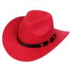 Western Cowboy Top Hat Spring And Autumn New Jazz Hat Big Brim Pentagram Belt Accessories Felt Hat Men And Women