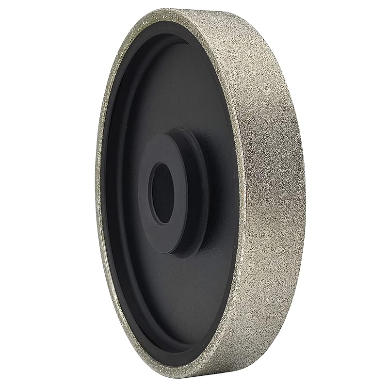 Diamond Lapidary Jewelry Grinding Wheel 6 Inch with 1 Inch Arbor Hole, Diamond Grinding Wheel for Gem, Marble, Granite, Glass, Ceramics, Cemented