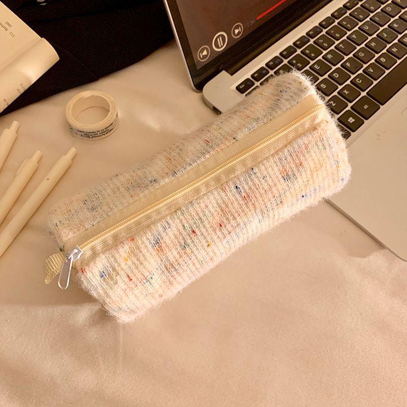 Rainbow Fresh Large Cylindrical Pencil Case - Cute and Spacious Student Stationery Bag