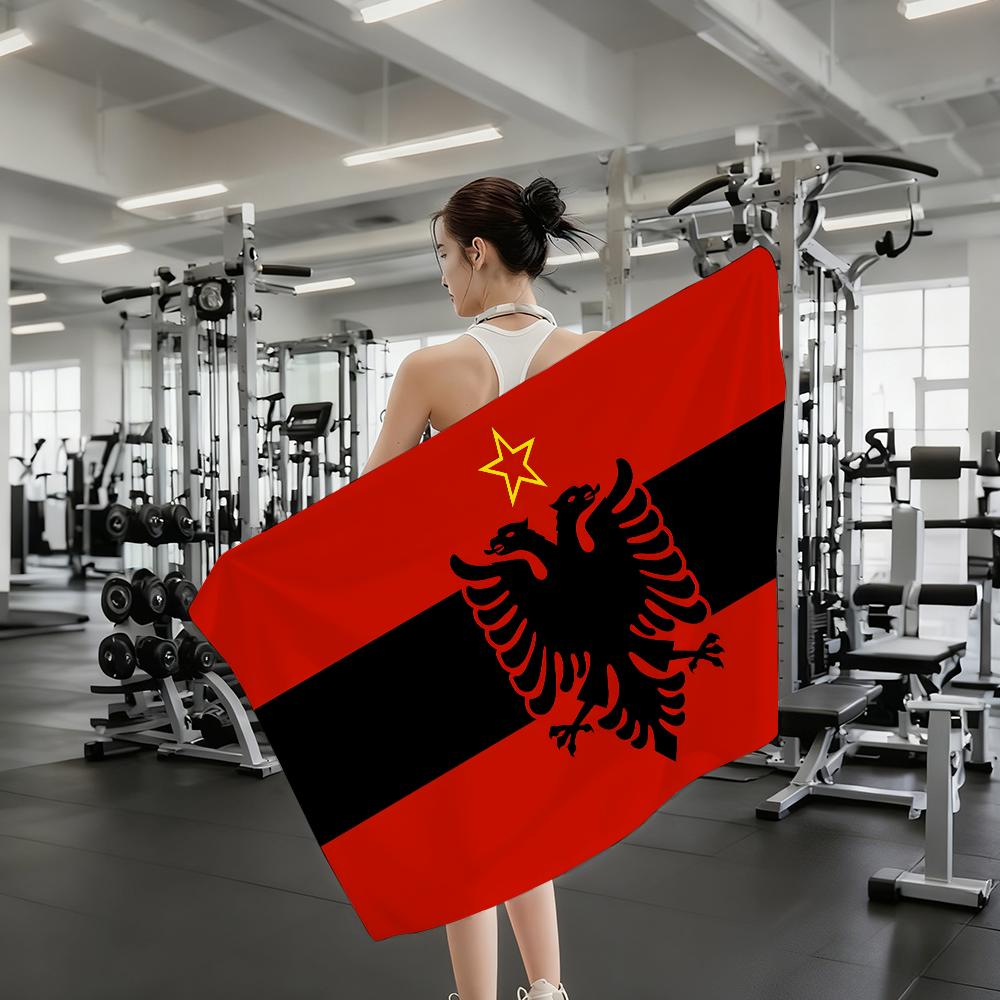 Albania Nation Towel Shower Sauna Travel Spa Quick Dry Gym Accessories Soft Large Beach Towels