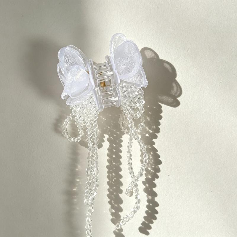 Net Mesh Rose Hairpin, High-end and Exquisite Hair Accessory, Hair Grip, Head Accessory, Shark Clip F1717