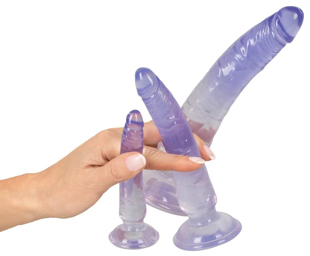 Crystal - Set of 3 Training Anal Dildos, 3 Sizes, Blue