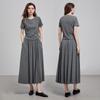Chuyu Women's Relaxed Fit T-shirt & Skirt Two-Piece Set