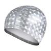 Cuffia da nuoto in PU impermeabile elastica da donna per uomo, protezione per le orecchie, capelli lunghi, cappello da piscina