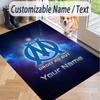 Custom Text Printed Rug Olympique Marseille FC Non Slip Floor Carpet For Home Room Decor