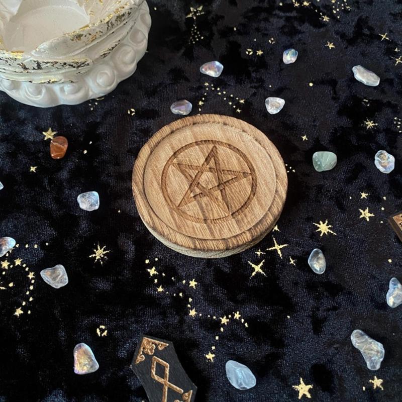 Room Art Decors Craft Ornament Candlestick Astrology Pentagrams Candle Plate