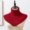 2025 Autumn/Winter High Neck Knit Shawl: Versatile Triangle Faux Collar Neck Warmer.