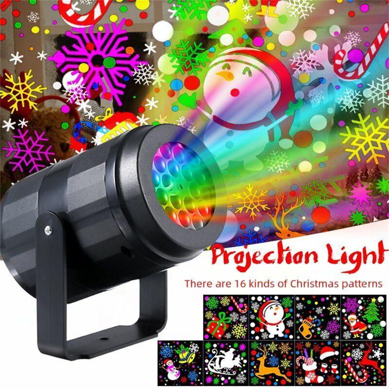 16 Pattern Motion Christmas Landscape Light Projector Led Spotlight Waterproof Rotational Projection