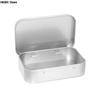 1PC Metal Rectangular Empty Mini Tin Box Tinplate Push Candy Pill Cases Bins Jar Hinged Containers Small Organizer Storage Box