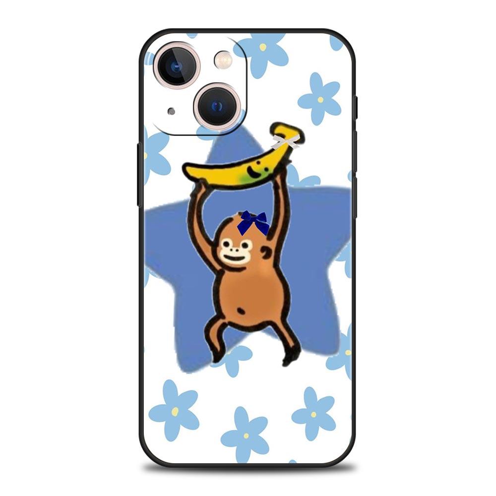 Monkey And Banana Phone Case Cover for iPhone 17 16 15 14 13 12 11 Pro Max 17 Air Plus Shockproof Soft TPU Shell Fundas Capa Bag
