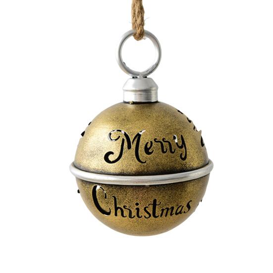 Christmas Bells Ornament Rustic Iron Jingle Bells Christmas Hanging Decoration for Xmas Holiday Tree Doorway Decor