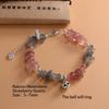 VENTFILLE 925 Sterling Silve Red Agate Bracelet for Women Flower Pendant Lucky Bead Originality Jewelry Gift Dropshipping