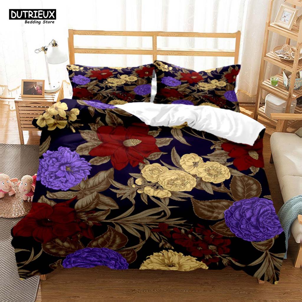 Plant Flowers Digital Print Polyester Bedding Sets Child Kids Covers Boys Duvet Cover Set For Teens Bedding Set