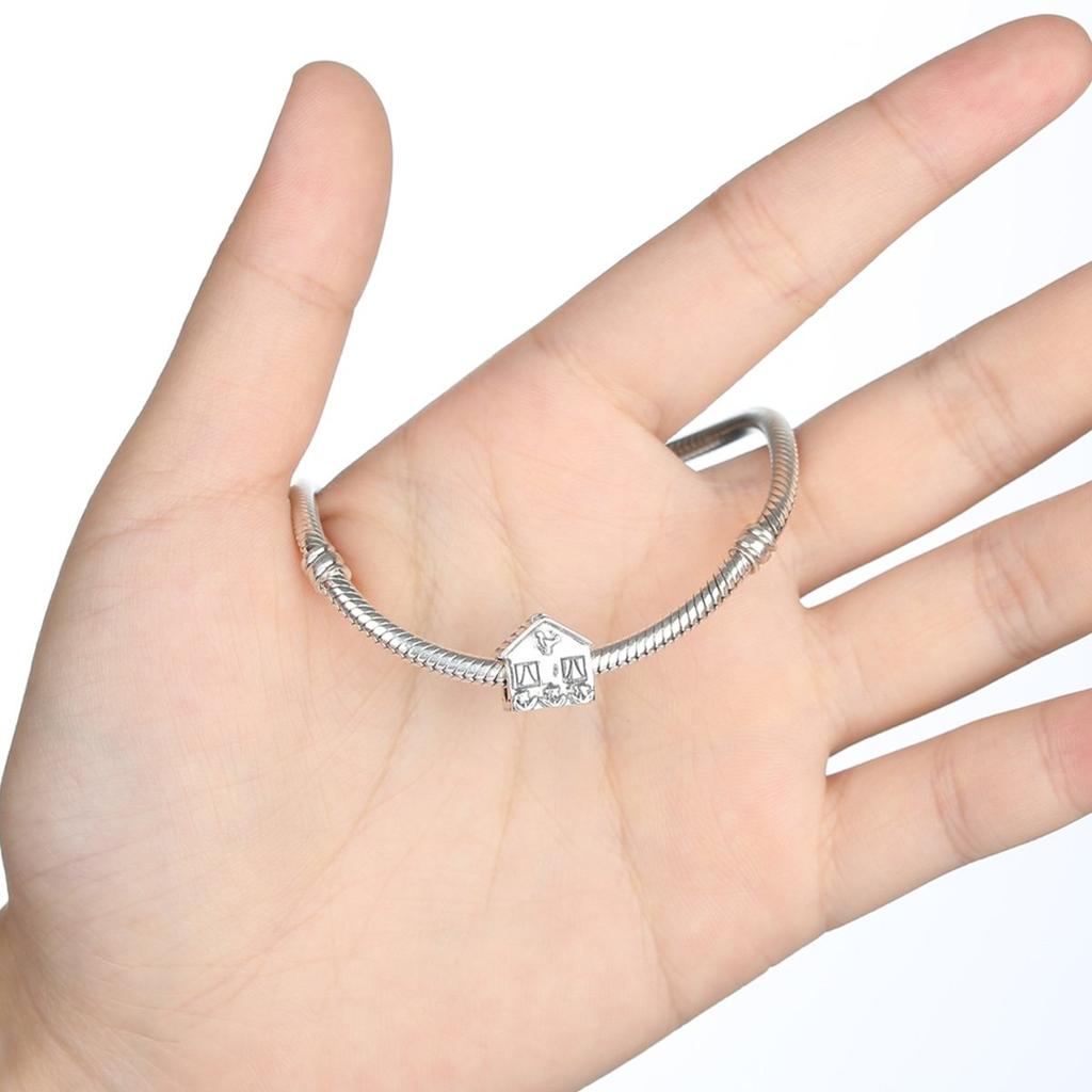 925 Sterling Silver Home with Pandora Ideal gift for your wife or mother to express your "Sweet Charm" Bracelet. love.