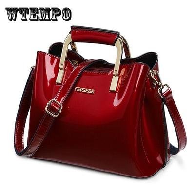 Sac en cuir verni sac femme en cuir véritable sac à main Style européen et américain tendance sauvage
