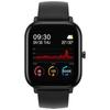Silikon-Uhrenarmband Smart-Sportuhr Gesundheitsüberwachung Schrittzähler intelligentes Armband Schwarz
