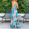 Women's Sleeveless Boho Maxi Dress Spaghetti Summer Tropical Style Beach Vacation