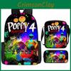 Poppy Playtime Chapter 4 Nightmare Critters Kids Backpack Oxford Lightweight School Bag With Cushion Straps For Elementary Students