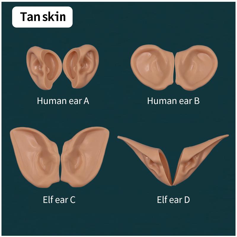 DBS Blyth Puppe Ohr Menschliche Ohren, Elfenohren Mit Ton befestigt, kein Schneiden erforderlich Weiße Haut, Bräunliche Haut, Dunkle Haut, Natürliche Haut